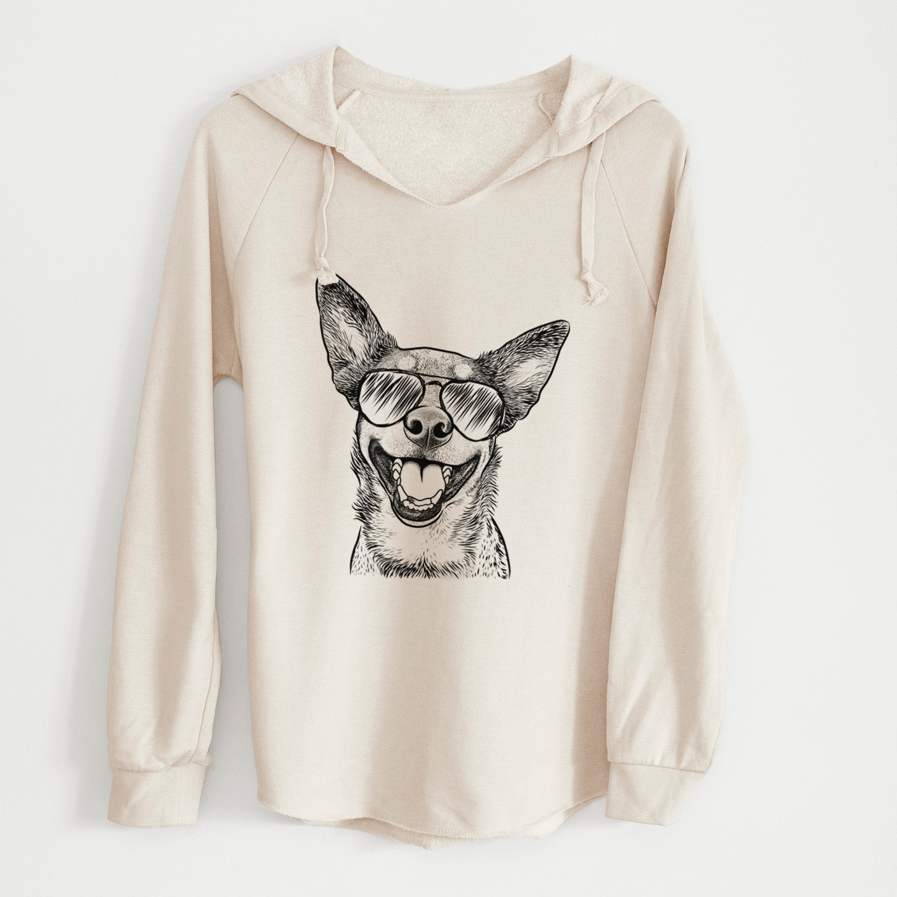 Aviator Lily the Australian Cattle Dog - Cali Wave Hooded Sweatshirt