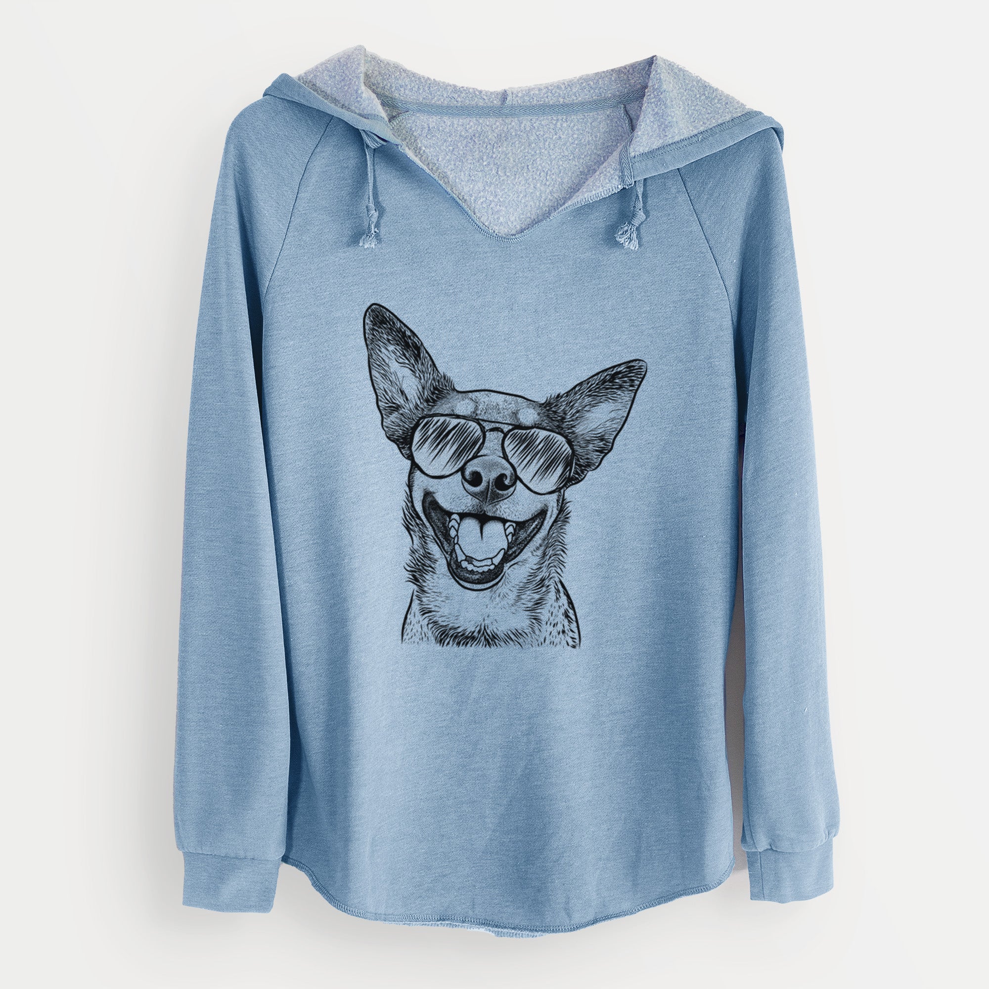 Aviator Lily the Australian Cattle Dog - Cali Wave Hooded Sweatshirt