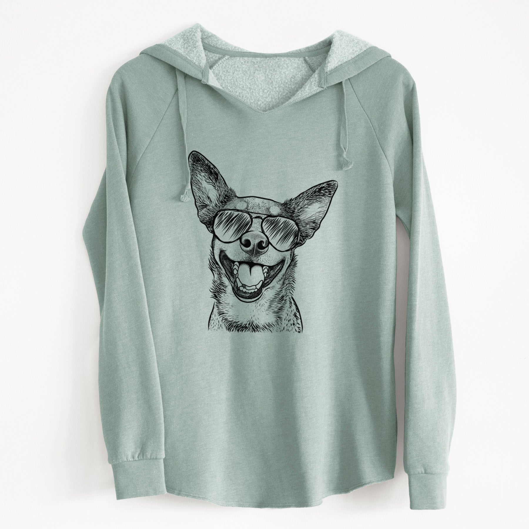 Aviator Lily the Australian Cattle Dog - Cali Wave Hooded Sweatshirt