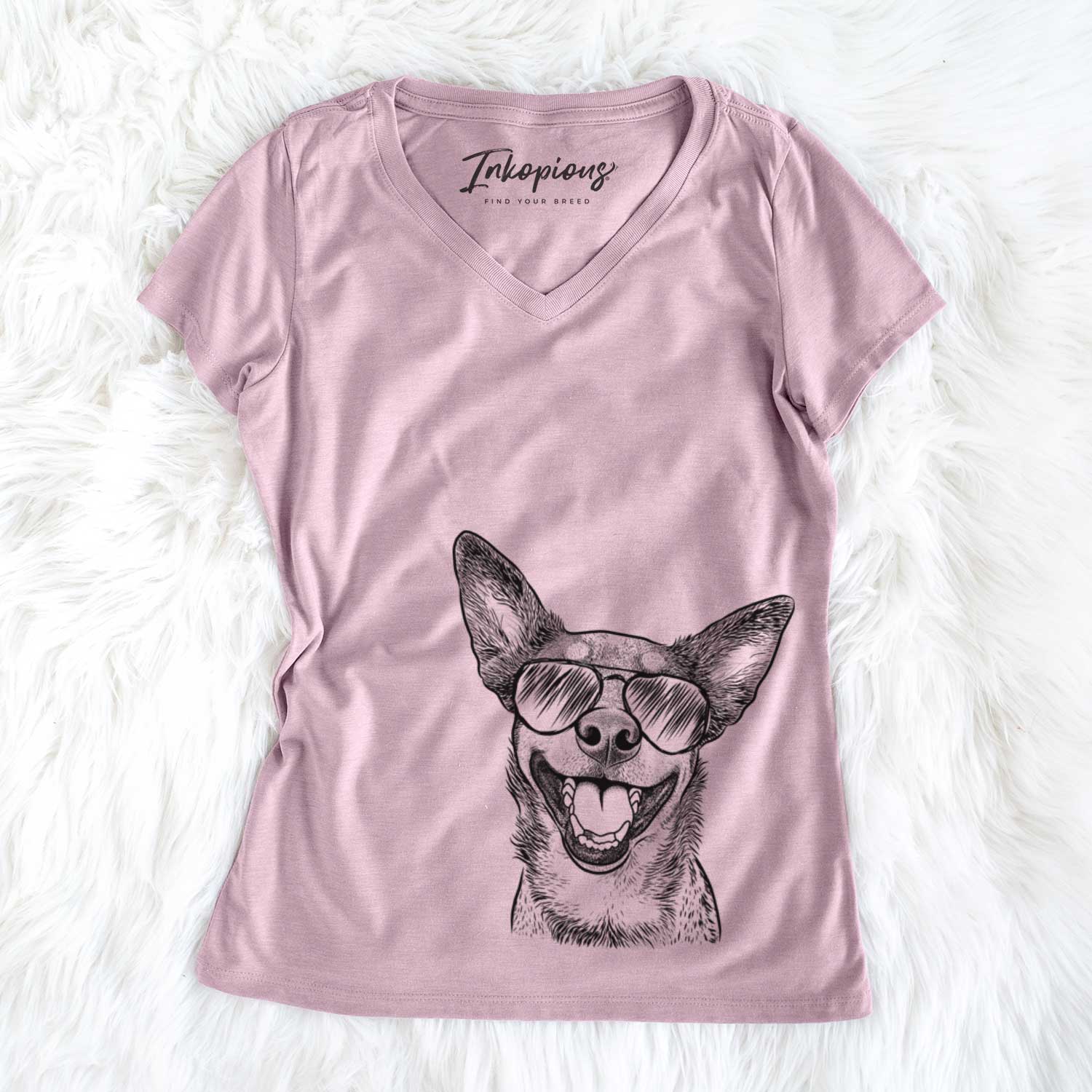 Lily the Australian Cattle Dog - Women's V-neck Shirt