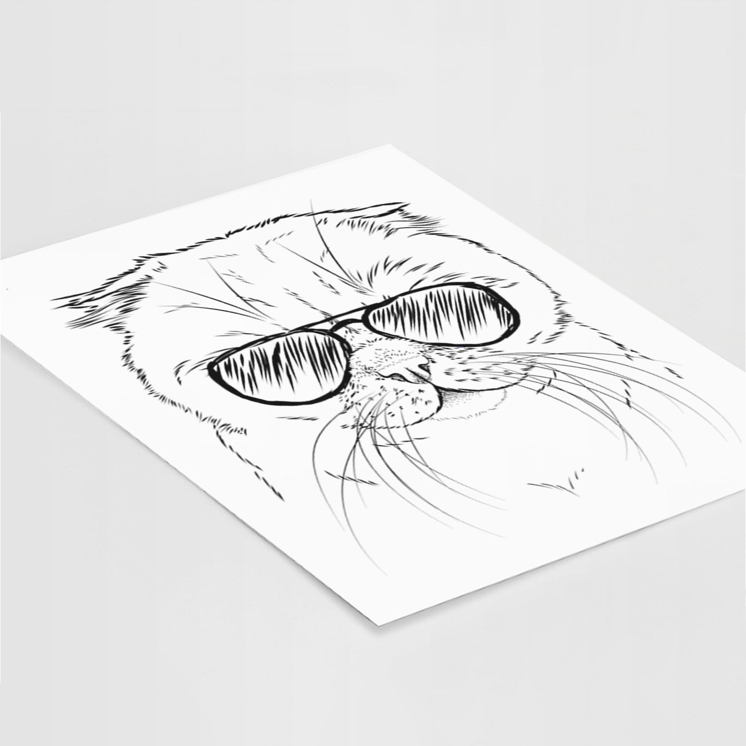 Lina the Exotic Fold Cat Art Print