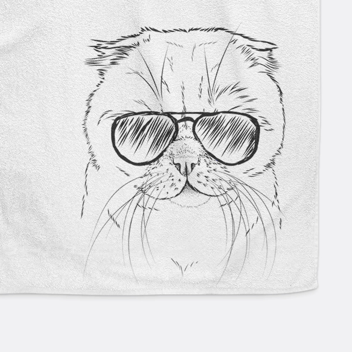 Lina the Exotic Fold Cat Decorative Hand Towel