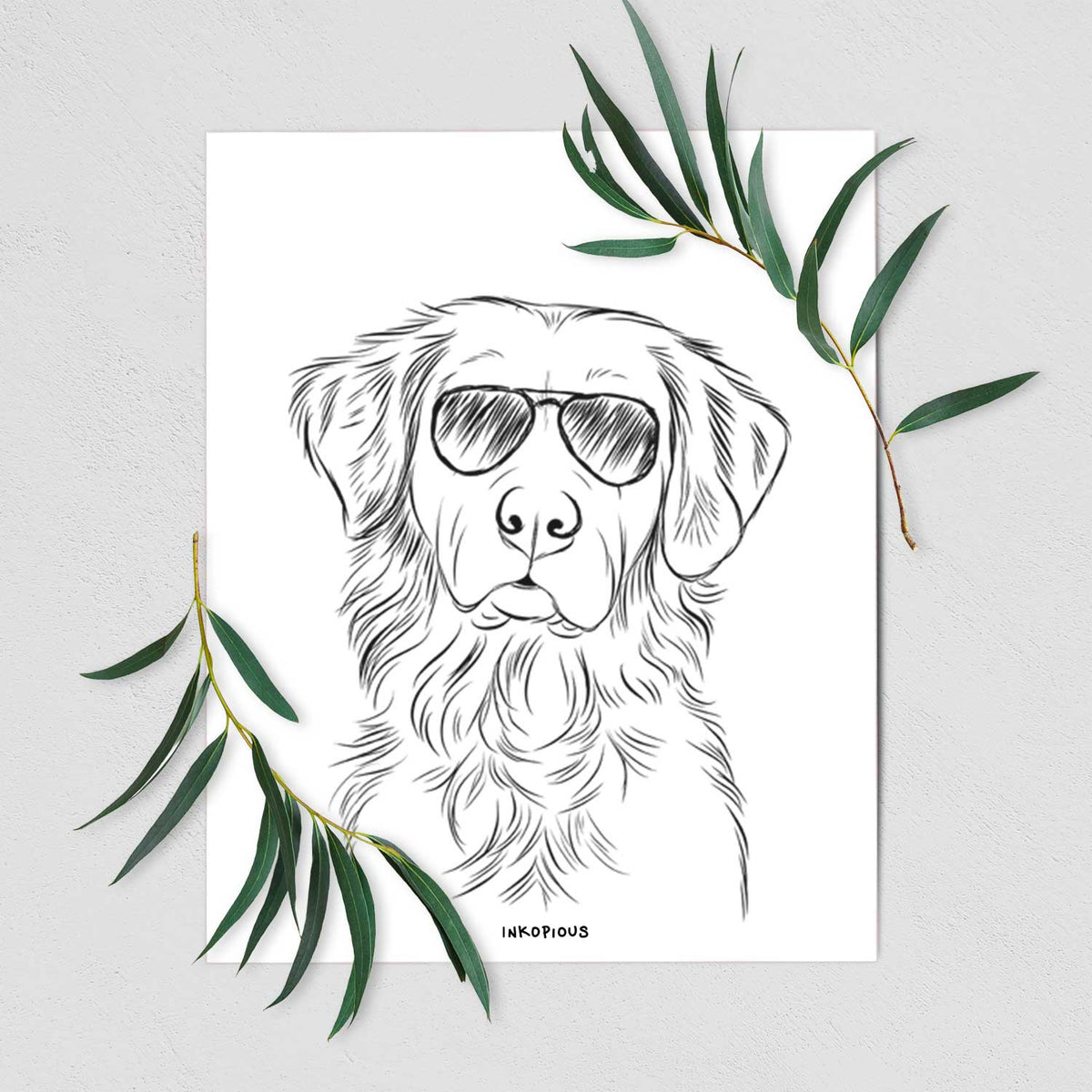 Linden the Golden Retriever Art Print