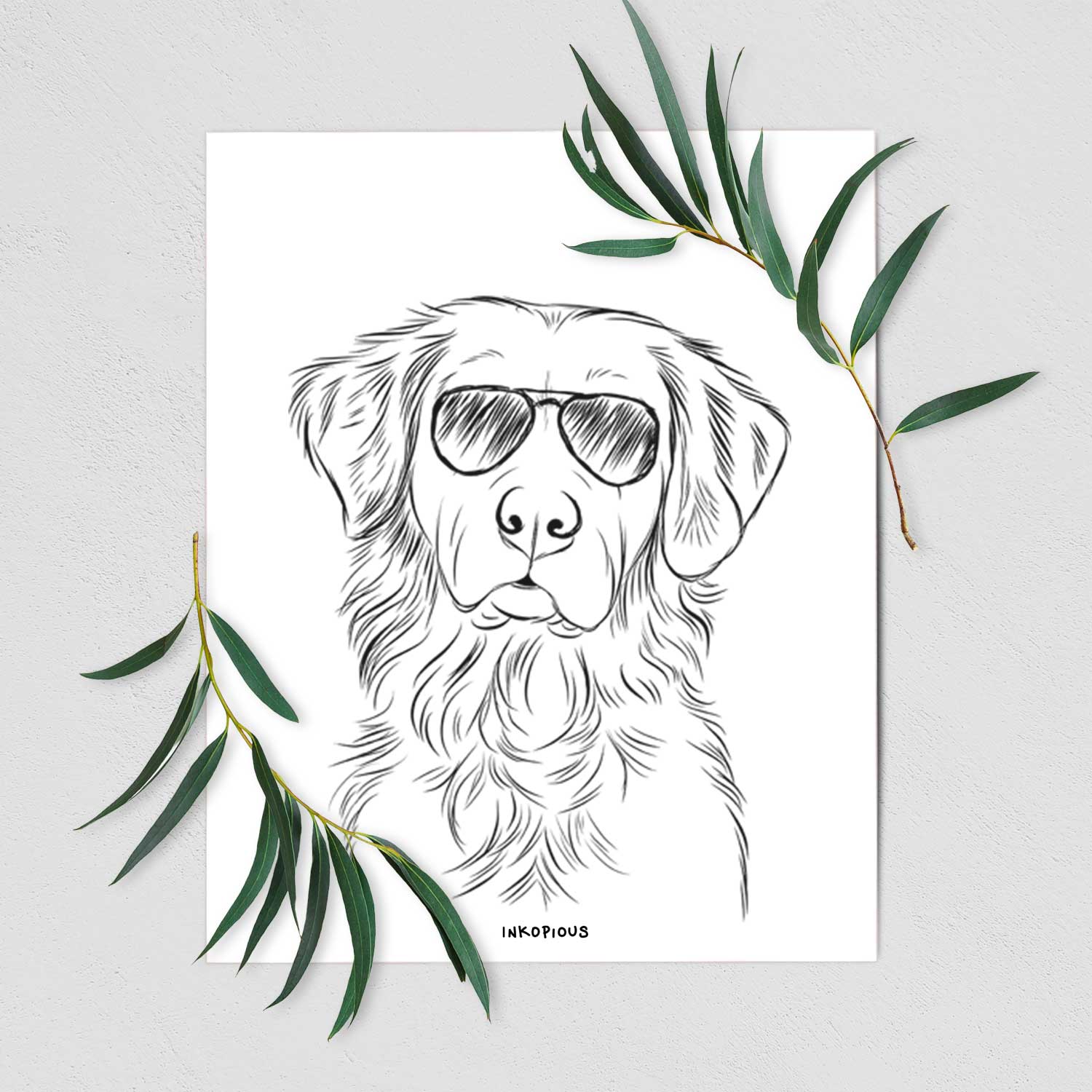 Linden the Golden Retriever Art Print