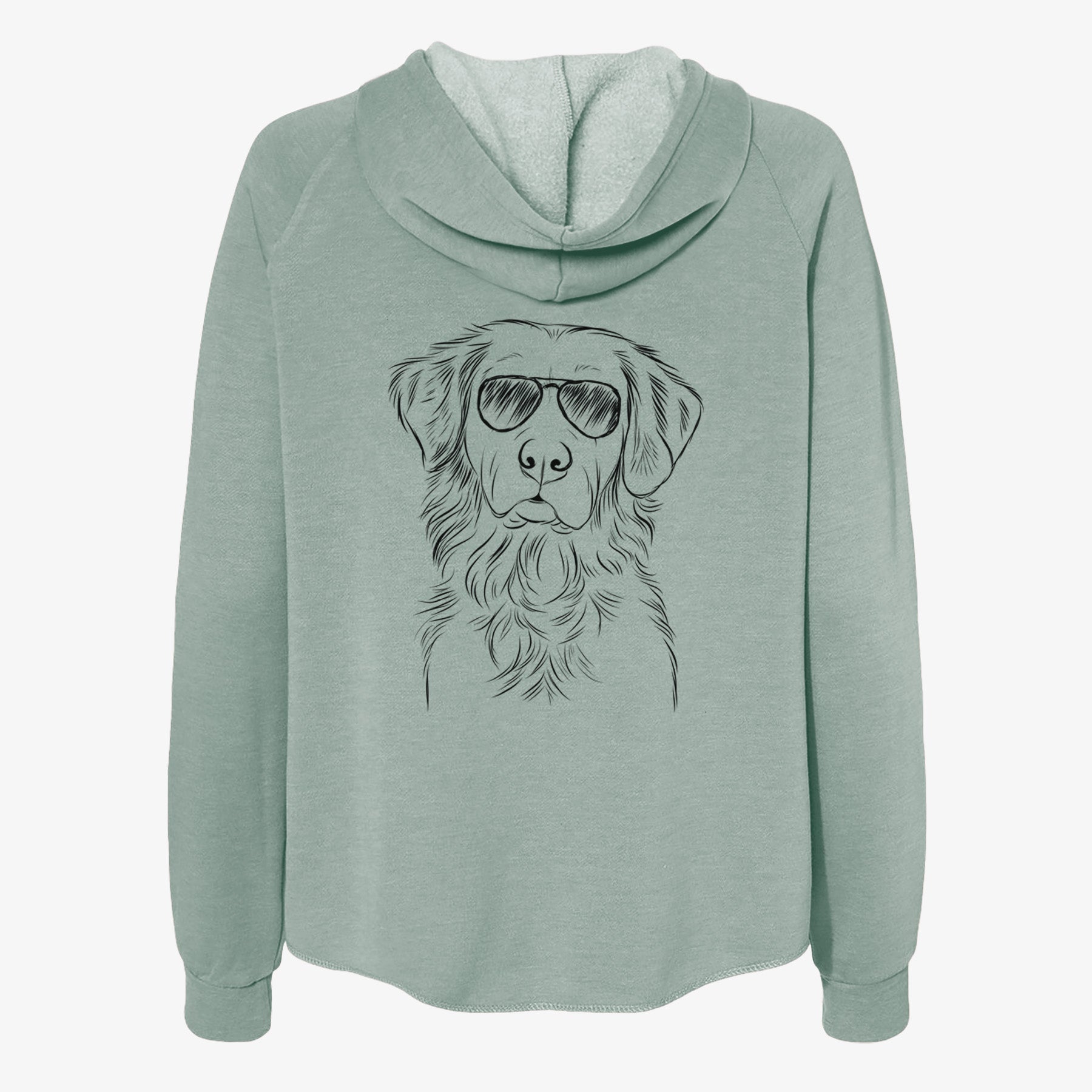 Linden the Golden Retriever - Women's Cali Wave Zip-Up Sweatshirt