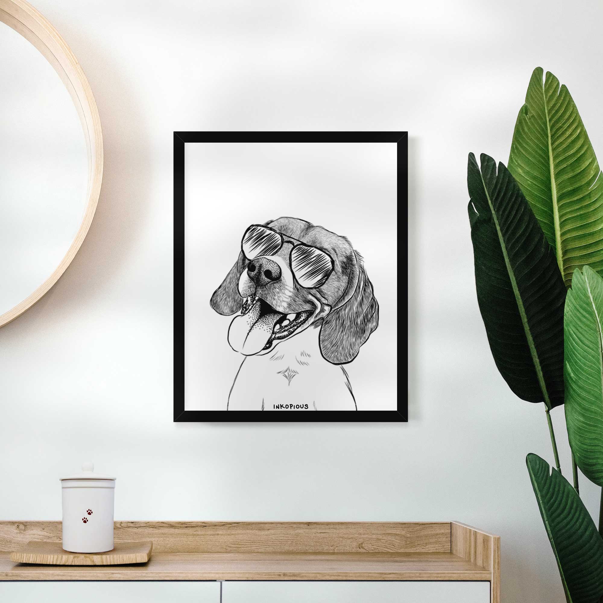 Little Bandit the Beagle Art Print