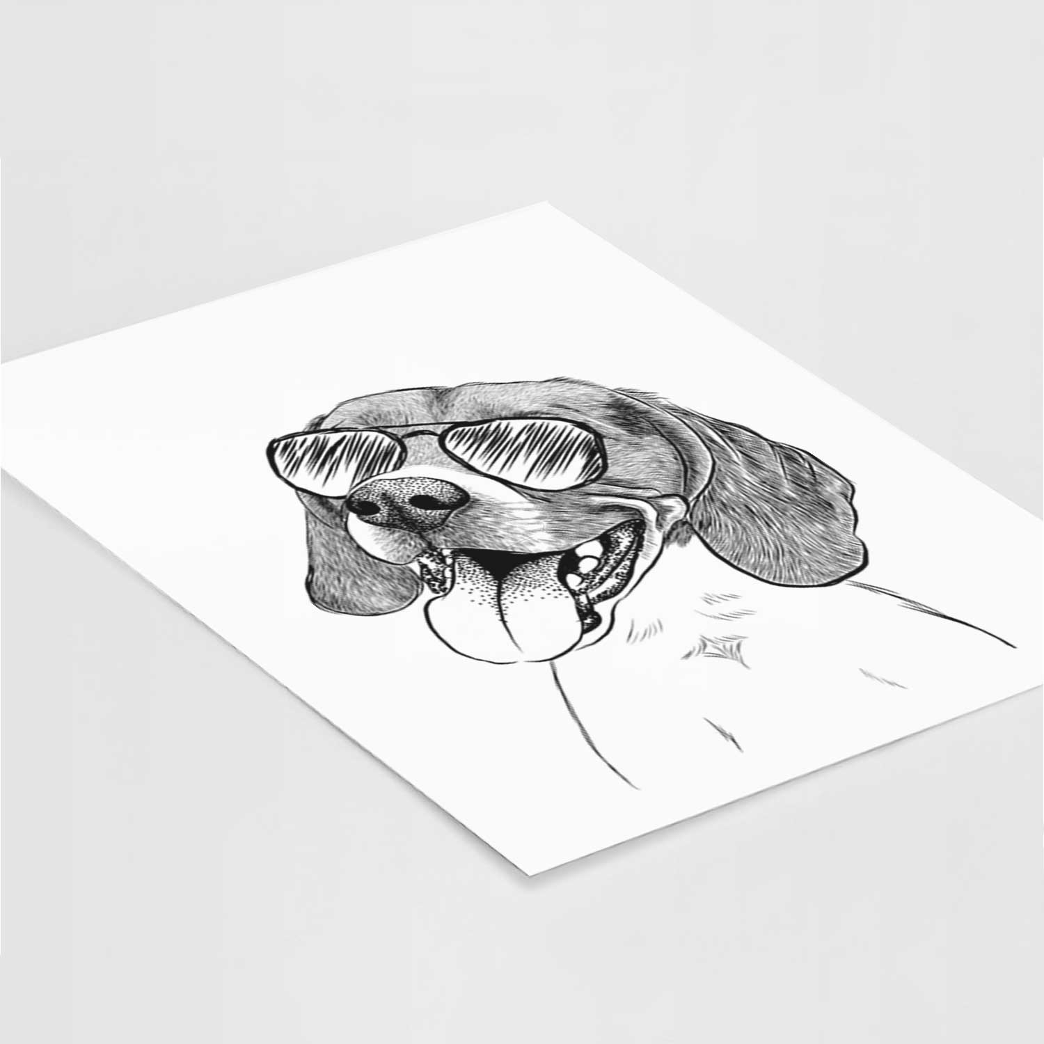 Little Bandit the Beagle Art Print