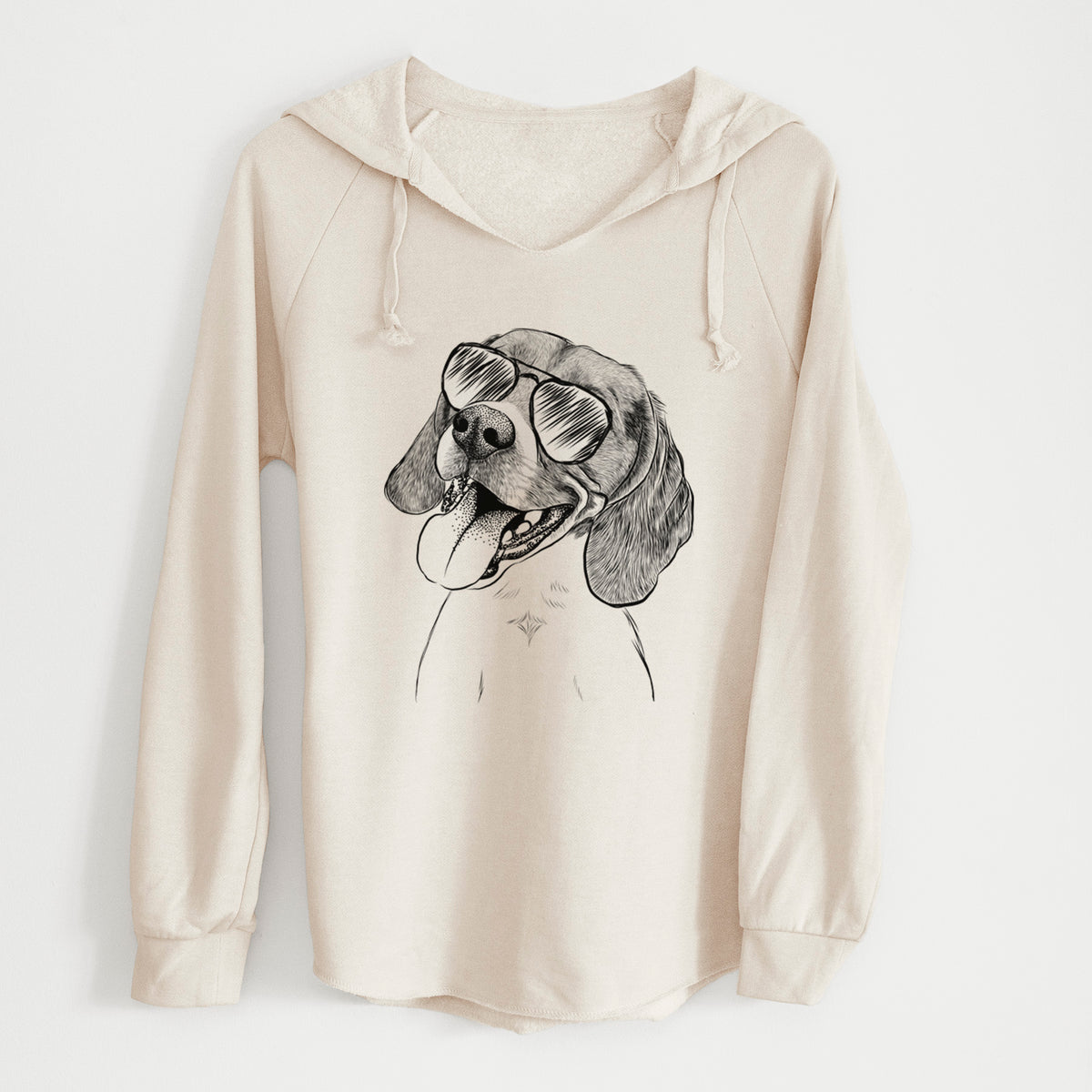 Aviator Little Bandit the Beagle - Cali Wave Hooded Sweatshirt