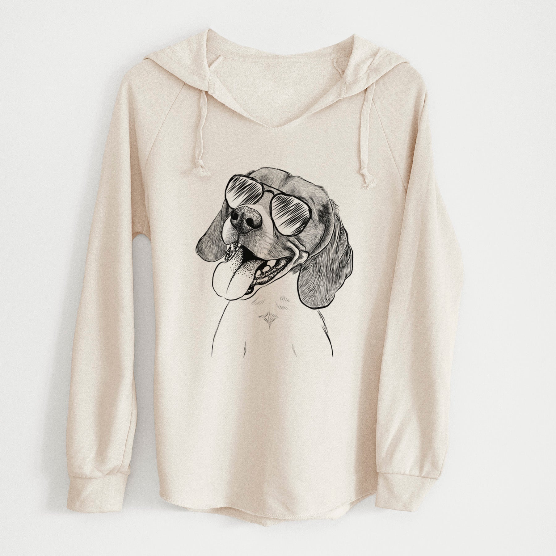 Aviator Little Bandit the Beagle - Cali Wave Hooded Sweatshirt