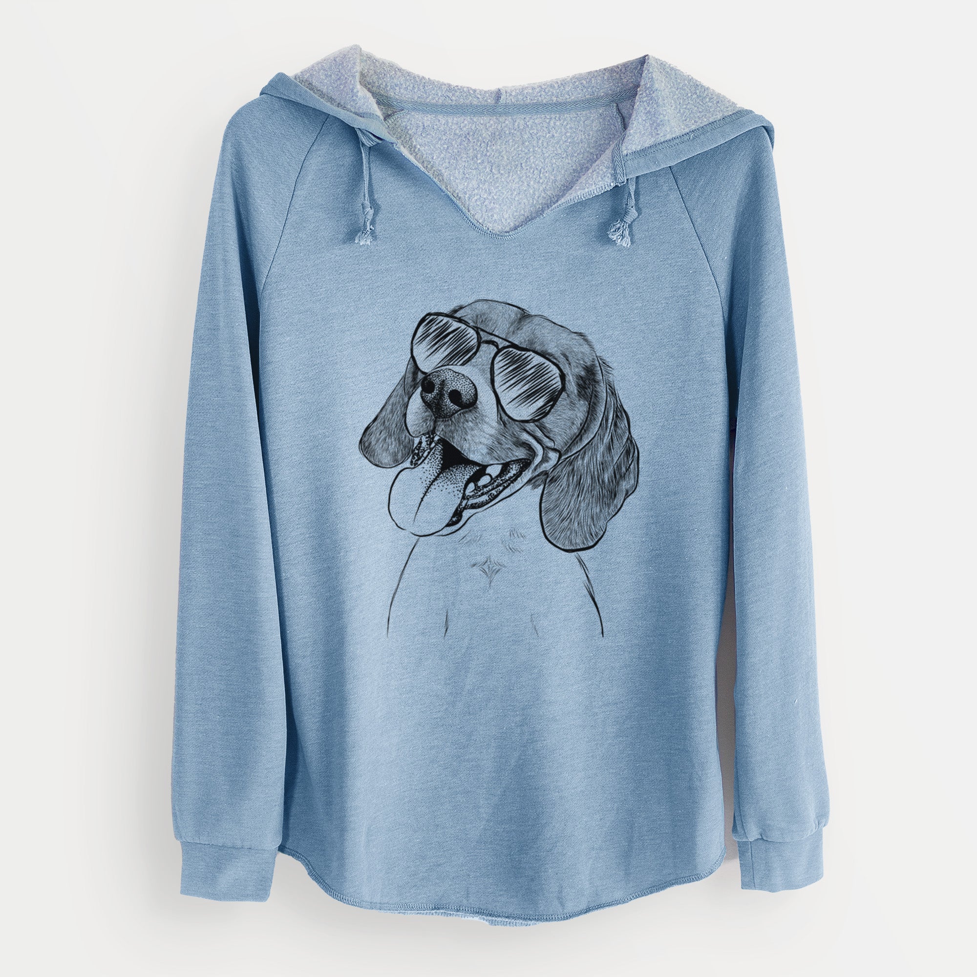 Aviator Little Bandit the Beagle - Cali Wave Hooded Sweatshirt
