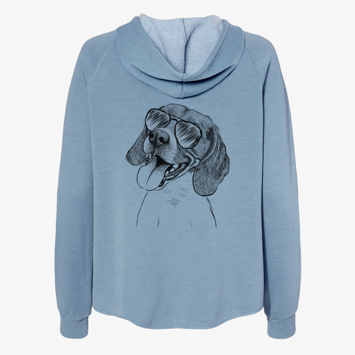 Little Bandit the Beagle - Women's Cali Wave Zip-Up Sweatshirt