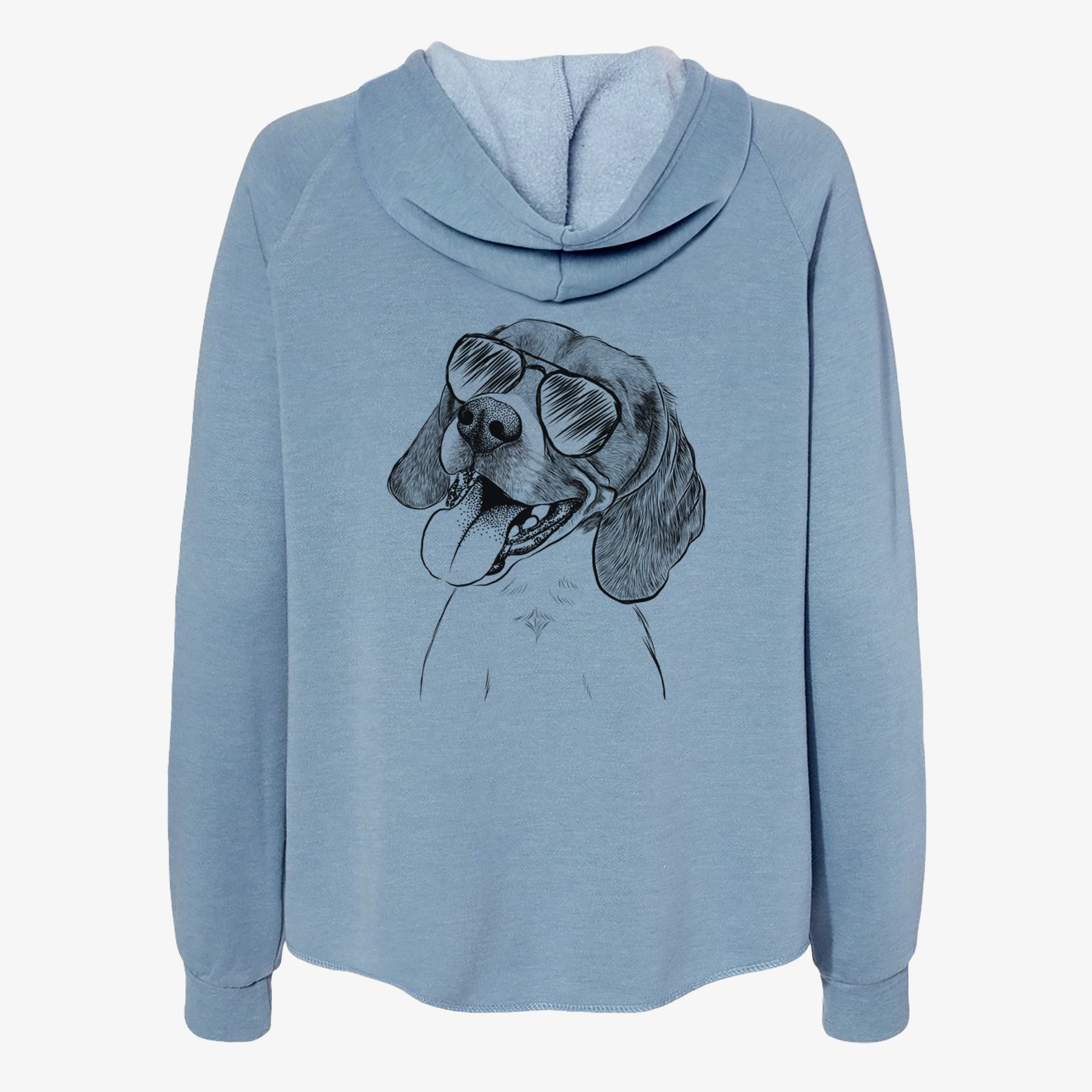 Little Bandit the Beagle - Women's Cali Wave Zip-Up Sweatshirt