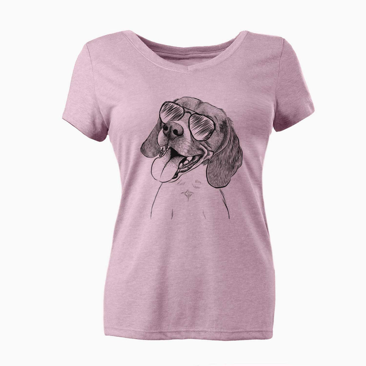 Aviator Little Bandit the Beagle - Women's V-neck Shirt