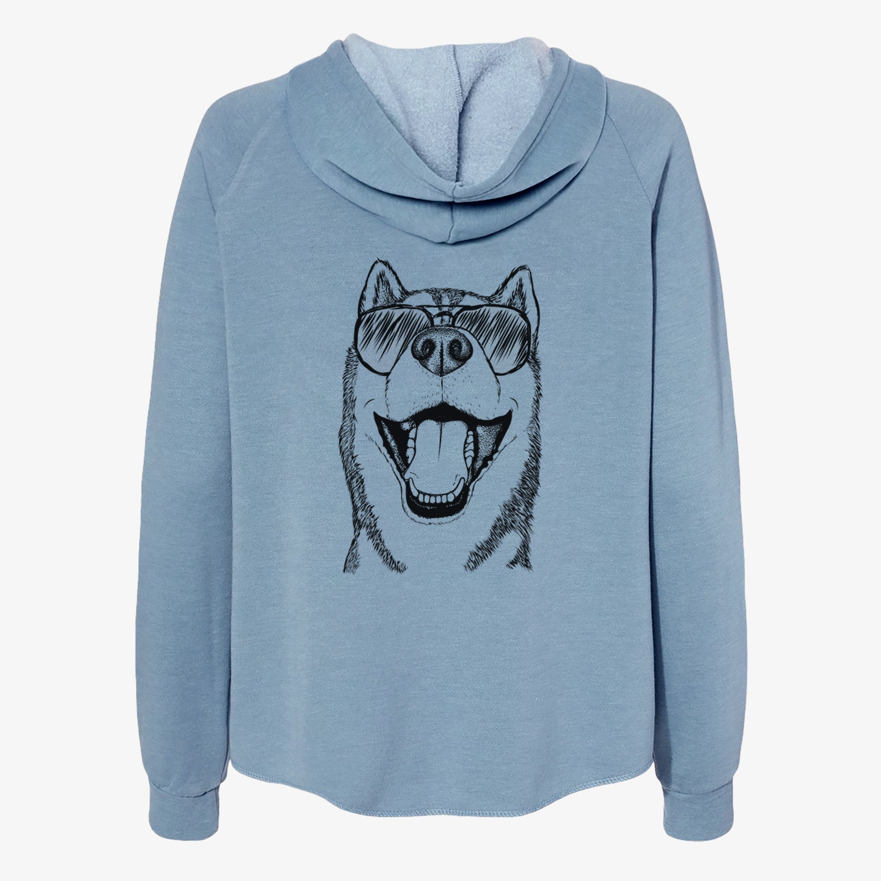 Little Country the Siberian Husky - Women's Cali Wave Zip-Up Sweatshirt