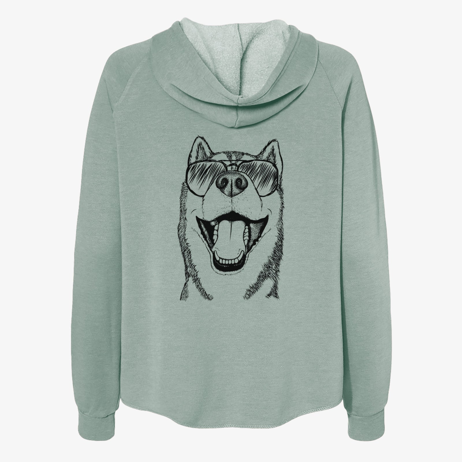 Little Country the Siberian Husky - Women's Cali Wave Zip-Up Sweatshirt