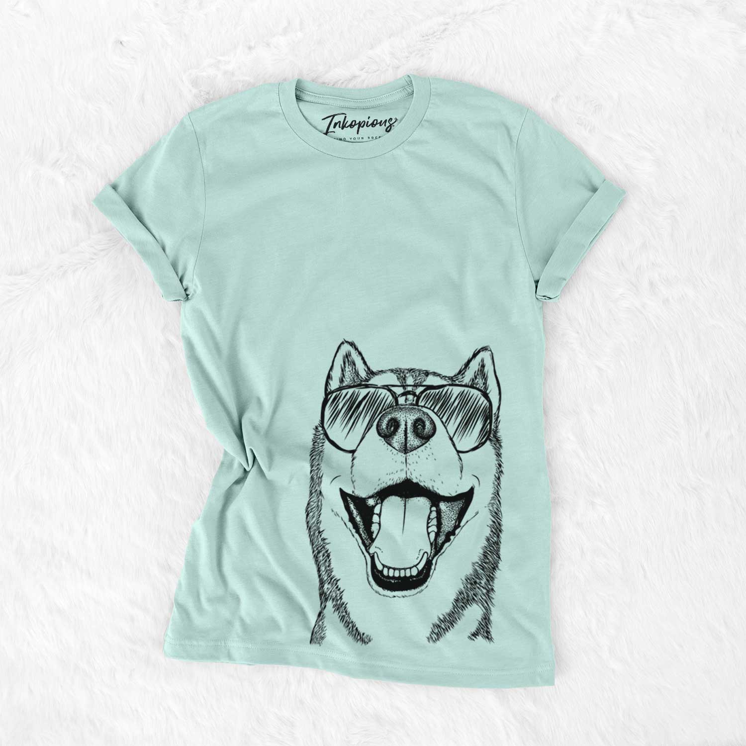 Aviator Little Country the Siberian Husky - Unisex Crewneck