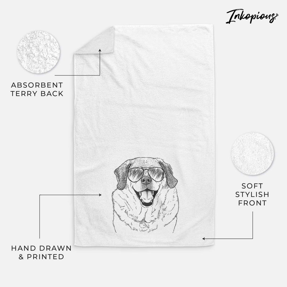 Little Man the Puggle Decorative Hand Towel