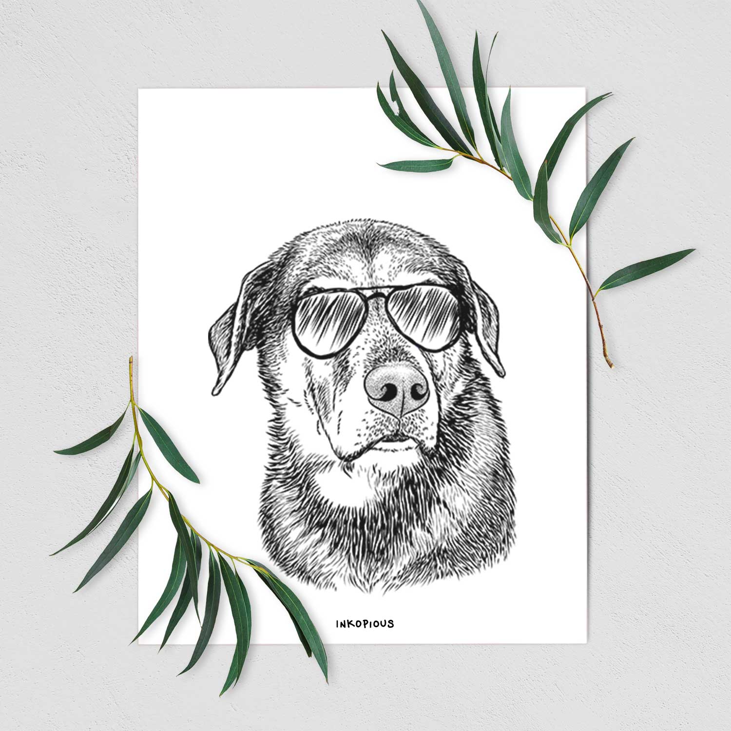 Lobo the Shepherd Mix Art Print