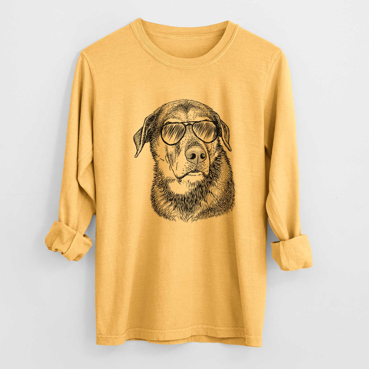 Aviators Lobo the Shepherd Mix - Heavyweight 100% Cotton Long Sleeve