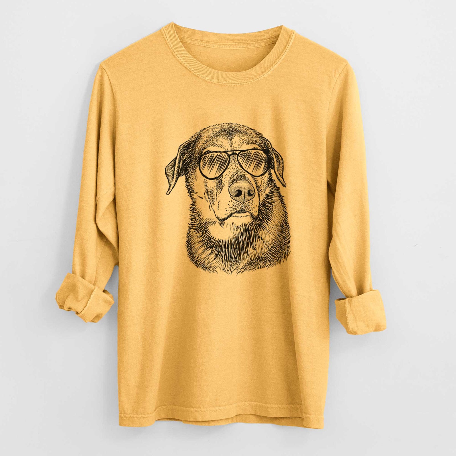 Aviators Lobo the Shepherd Mix - Heavyweight 100% Cotton Long Sleeve
