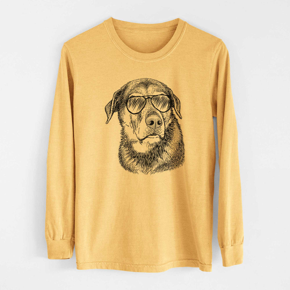 Aviators Lobo the Shepherd Mix - Heavyweight 100% Cotton Long Sleeve