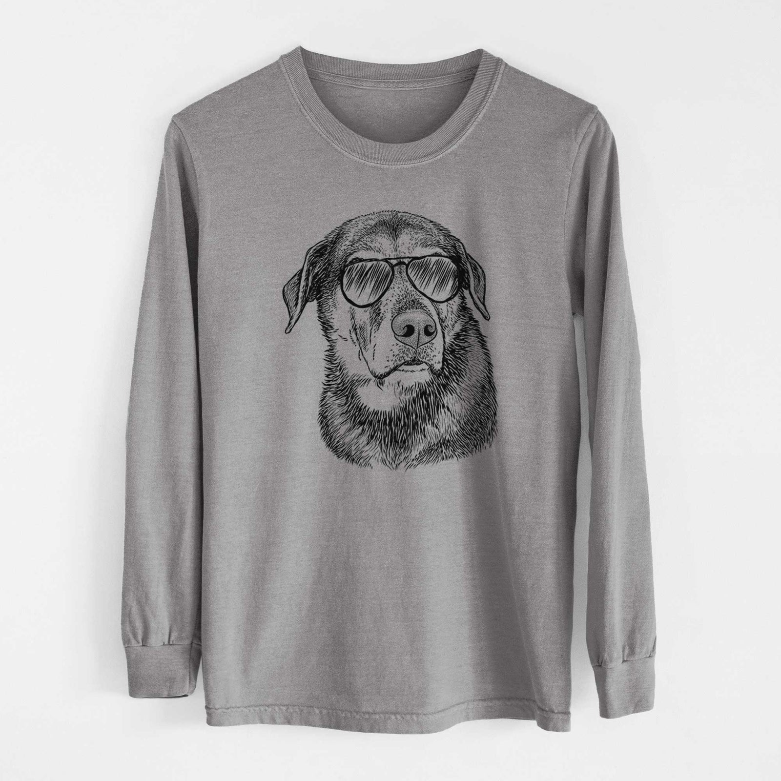 Aviators Lobo the Shepherd Mix - Heavyweight 100% Cotton Long Sleeve