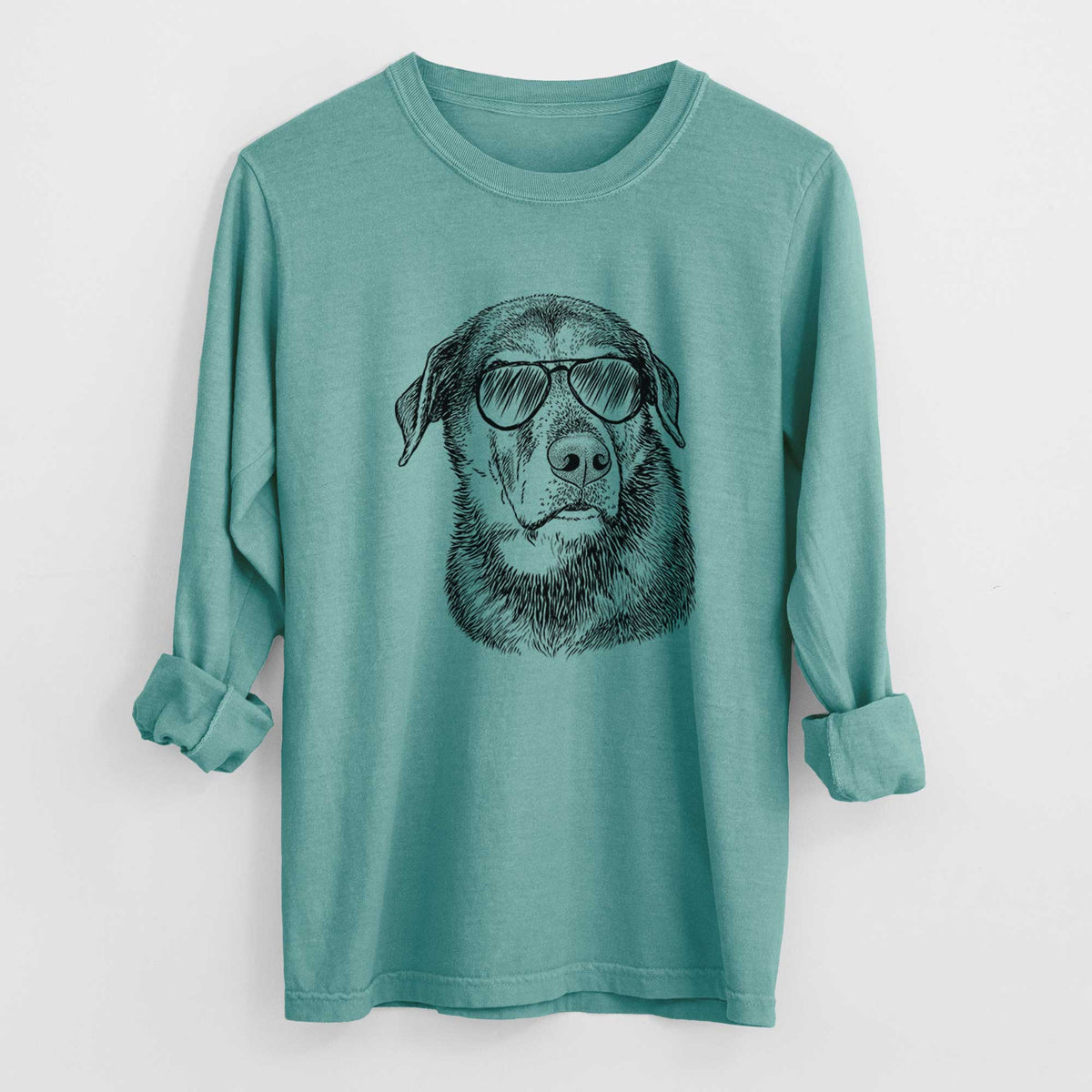 Aviators Lobo the Shepherd Mix - Heavyweight 100% Cotton Long Sleeve