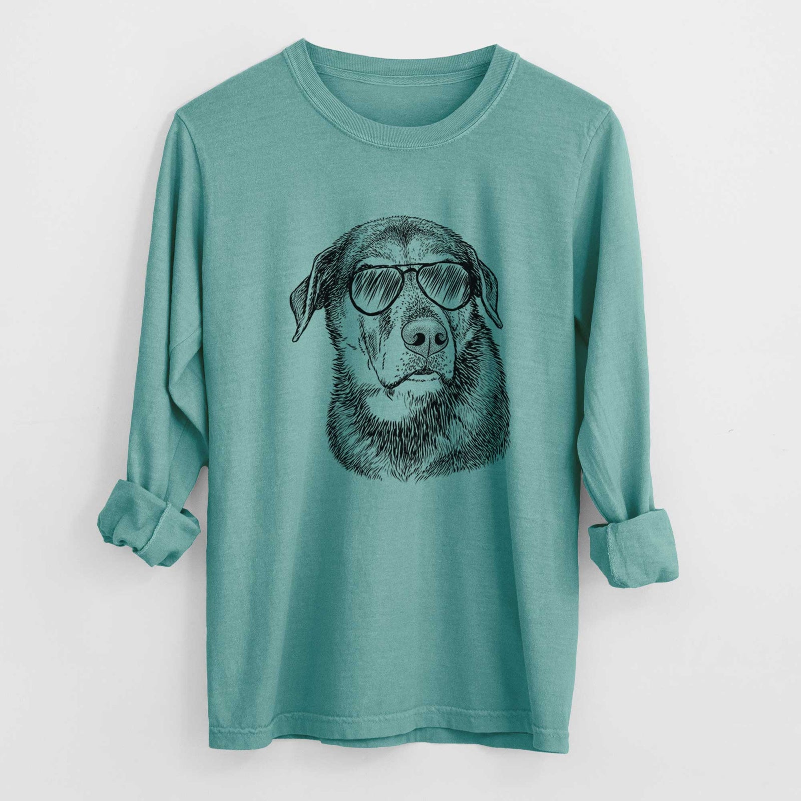 Aviators Lobo the Shepherd Mix - Heavyweight 100% Cotton Long Sleeve