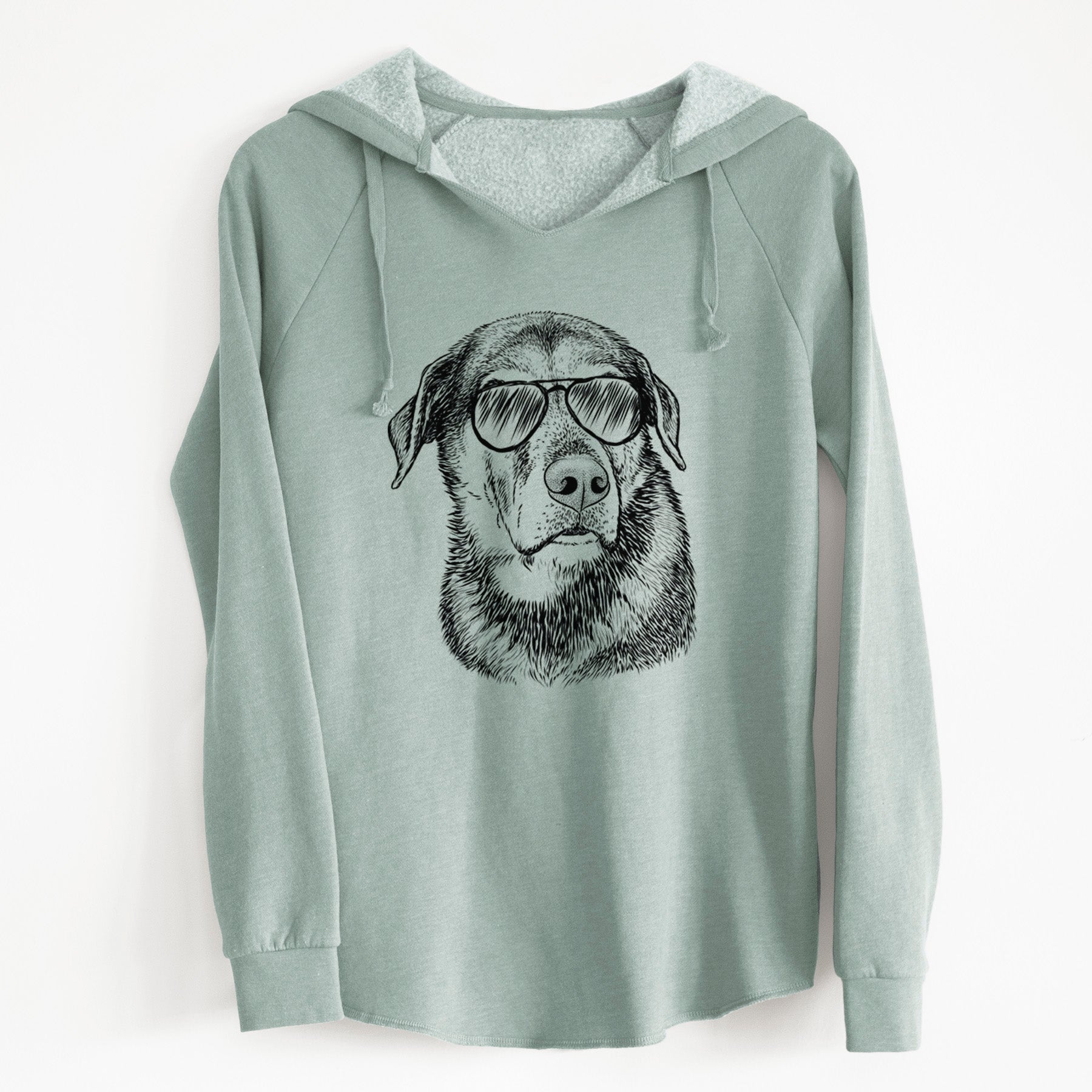 Aviator Lobo the Shepherd Mix - Cali Wave Hooded Sweatshirt