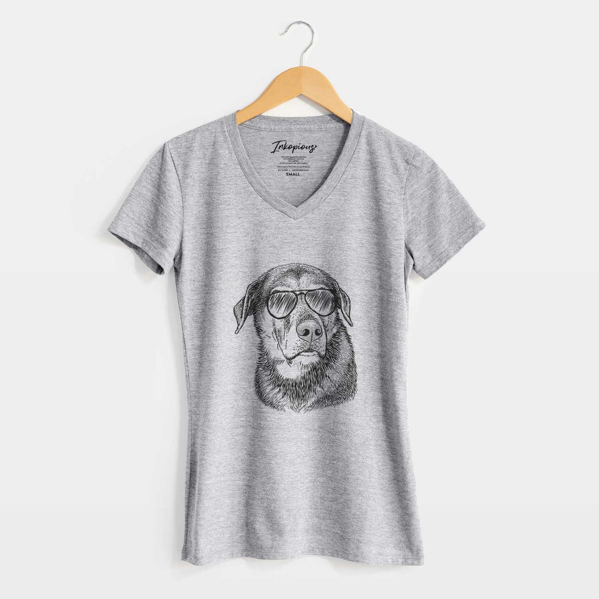 Aviator Lobo the Shepherd Mix - Women's V-neck Shirt
