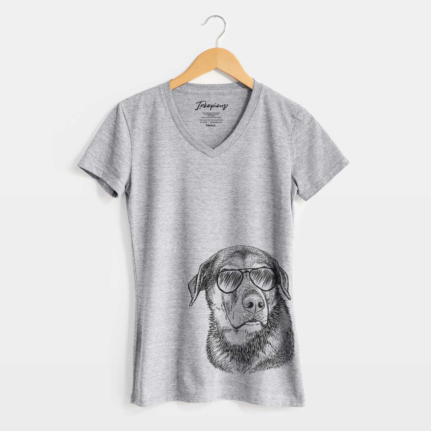 Aviator Lobo the Shepherd Mix - Women's V-neck Shirt