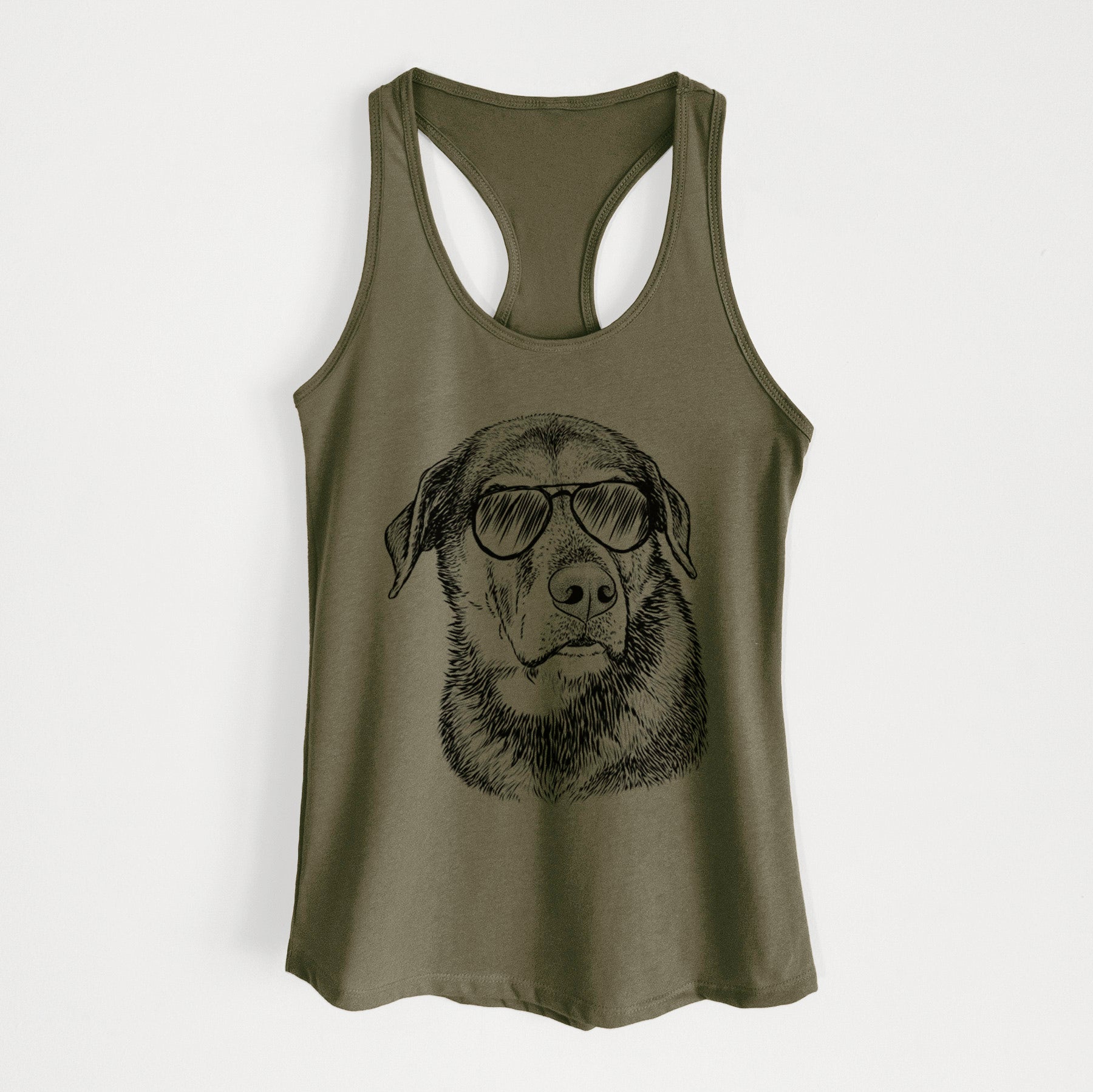 Lobo the Shepherd Mix - Women's Racerback Tanktop