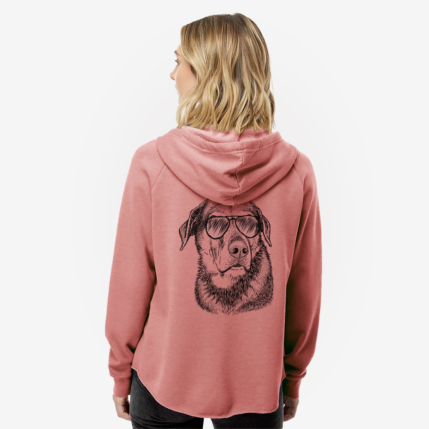 Lobo the Shepherd Mix - Women's Cali Wave Zip-Up Sweatshirt