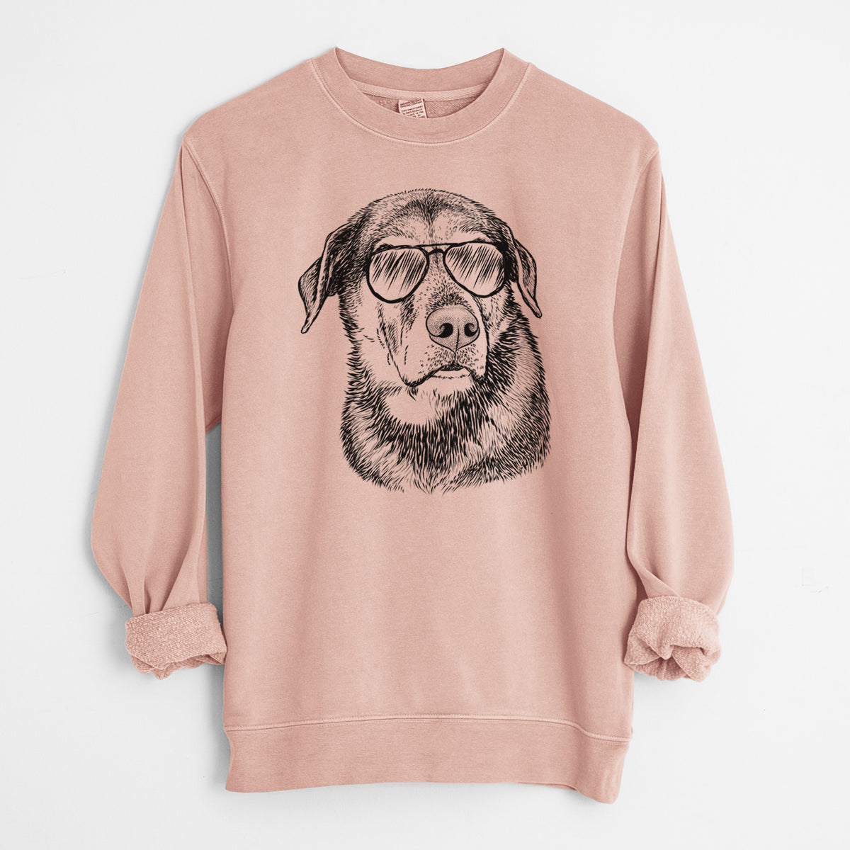 Aviator Lobo the Shepherd Mix - Unisex Pigment Dyed Crew Sweatshirt