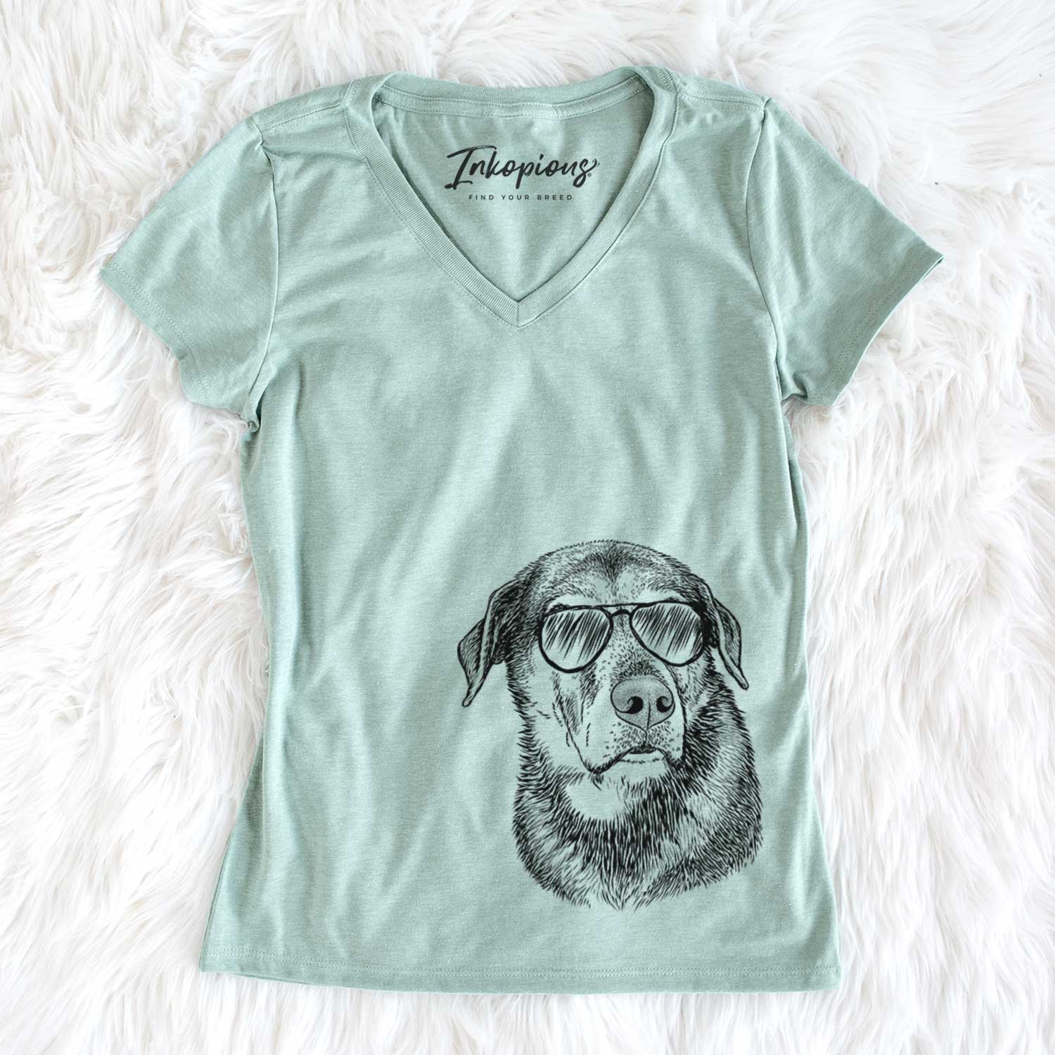 Lobo the Shepherd Mix - Women's V-neck Shirt