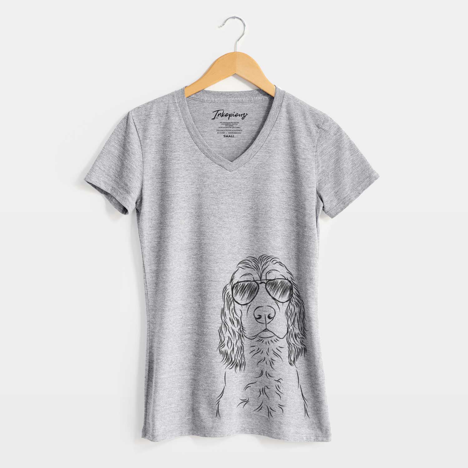 Aviator Logan the Cocker Spaniel - Women's V-neck Shirt