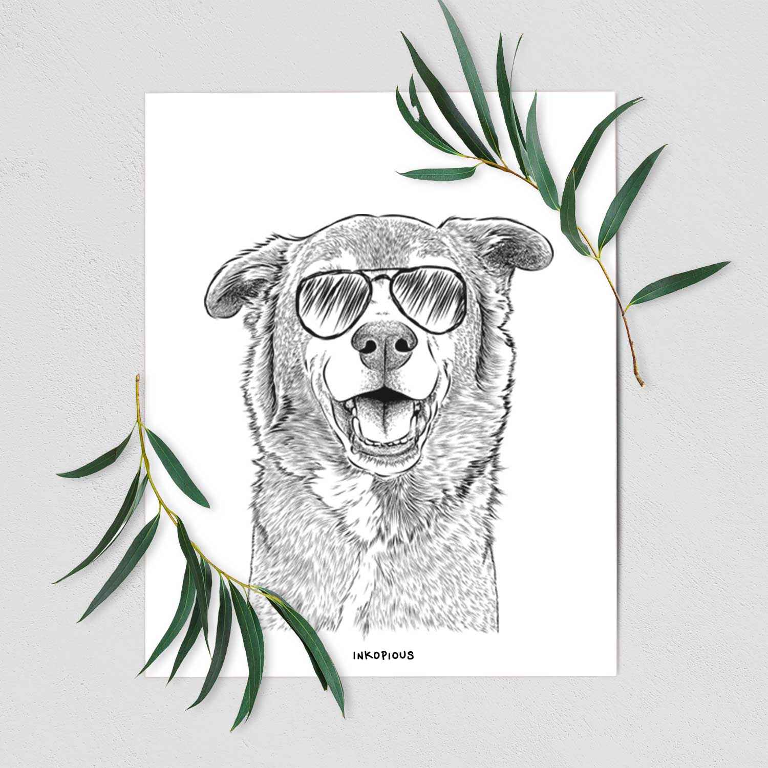 Logan the Rescue Mutt Art Print