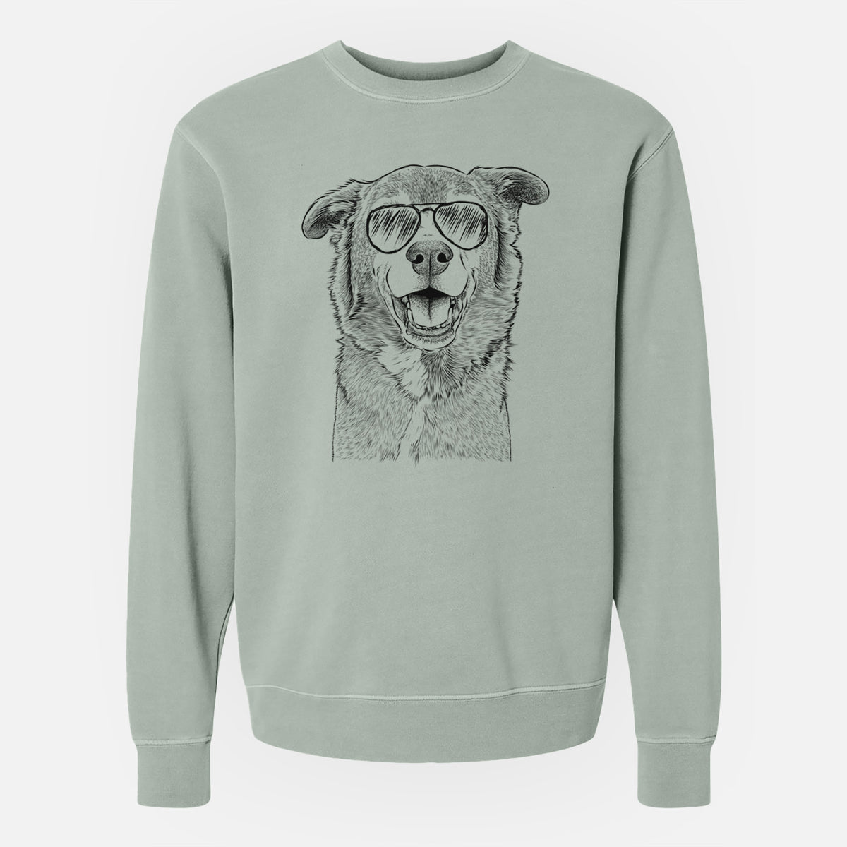 Aviator Logan the Rescue Mutt - Unisex Pigment Dyed Crew Sweatshirt