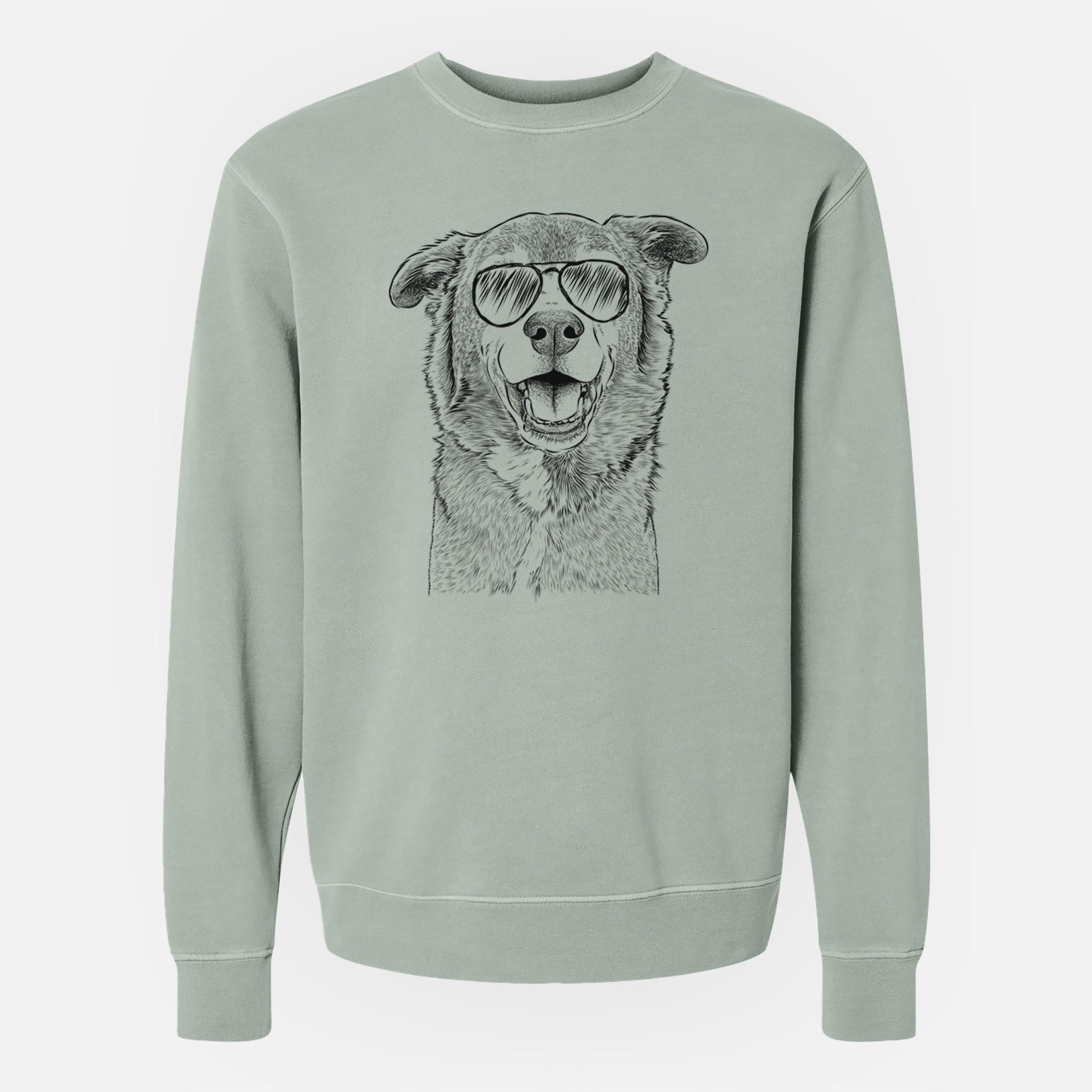 Aviator Logan the Rescue Mutt - Unisex Pigment Dyed Crew Sweatshirt