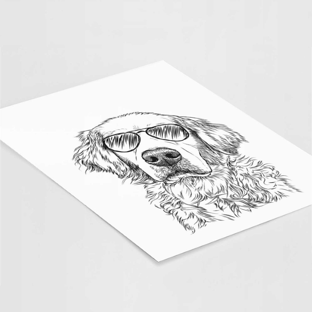 Loganator the Golden Retriever Art Print