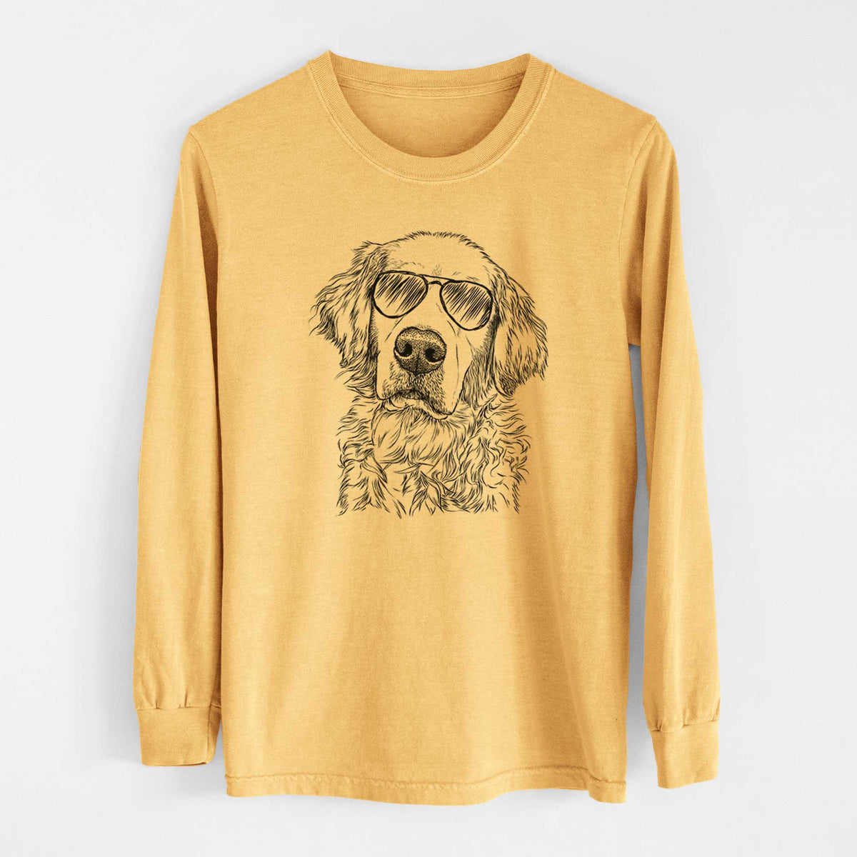 Aviators Loganator the Golden Retriever - Heavyweight 100% Cotton Long Sleeve
