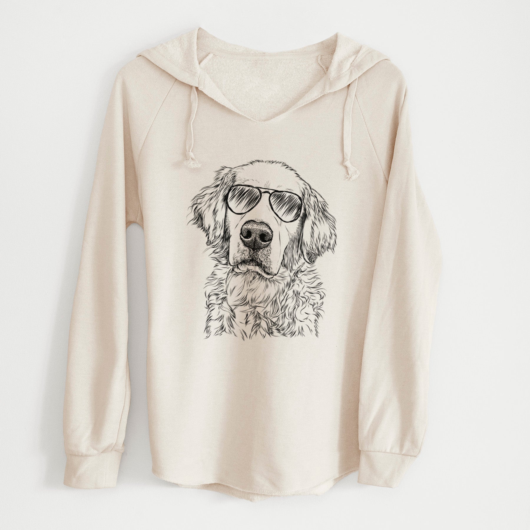Aviator Loganator the Golden Retriever - Cali Wave Hooded Sweatshirt