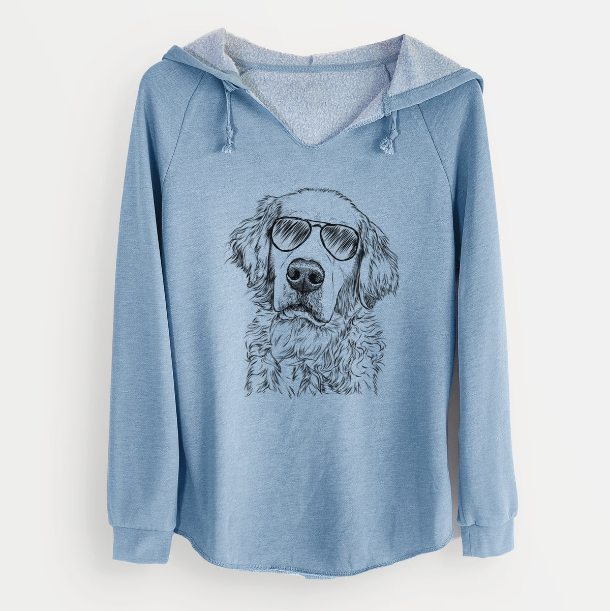 Aviator Loganator the Golden Retriever - Cali Wave Hooded Sweatshirt