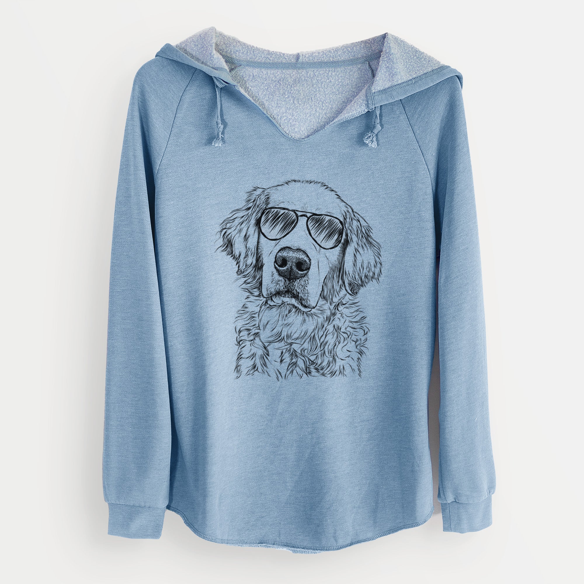 Aviator Loganator the Golden Retriever - Cali Wave Hooded Sweatshirt