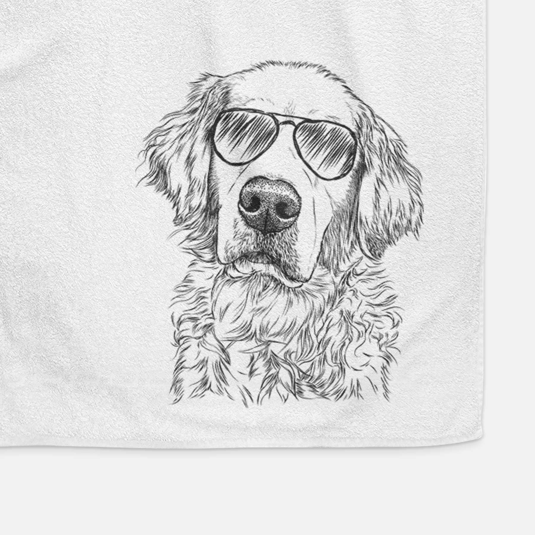 Loganator the Golden Retriever Decorative Hand Towel