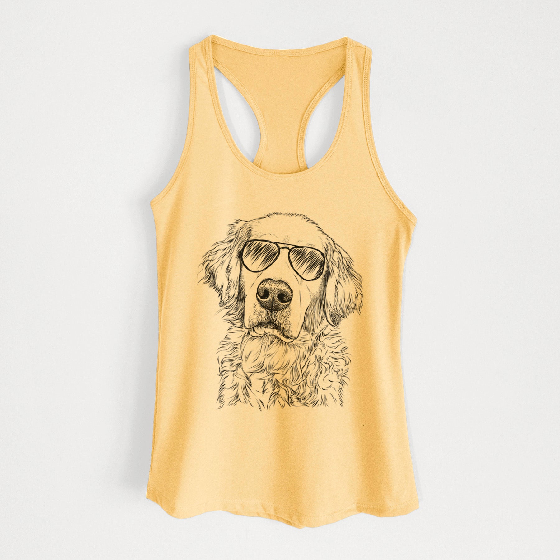 Loganator the Golden Retriever - Women's Racerback Tanktop