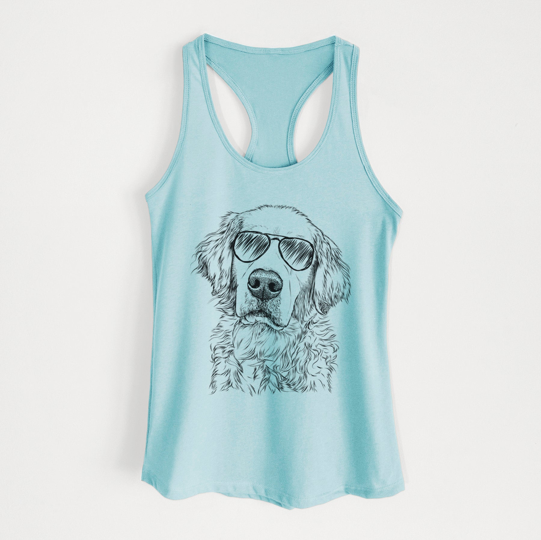 Loganator the Golden Retriever - Women's Racerback Tanktop