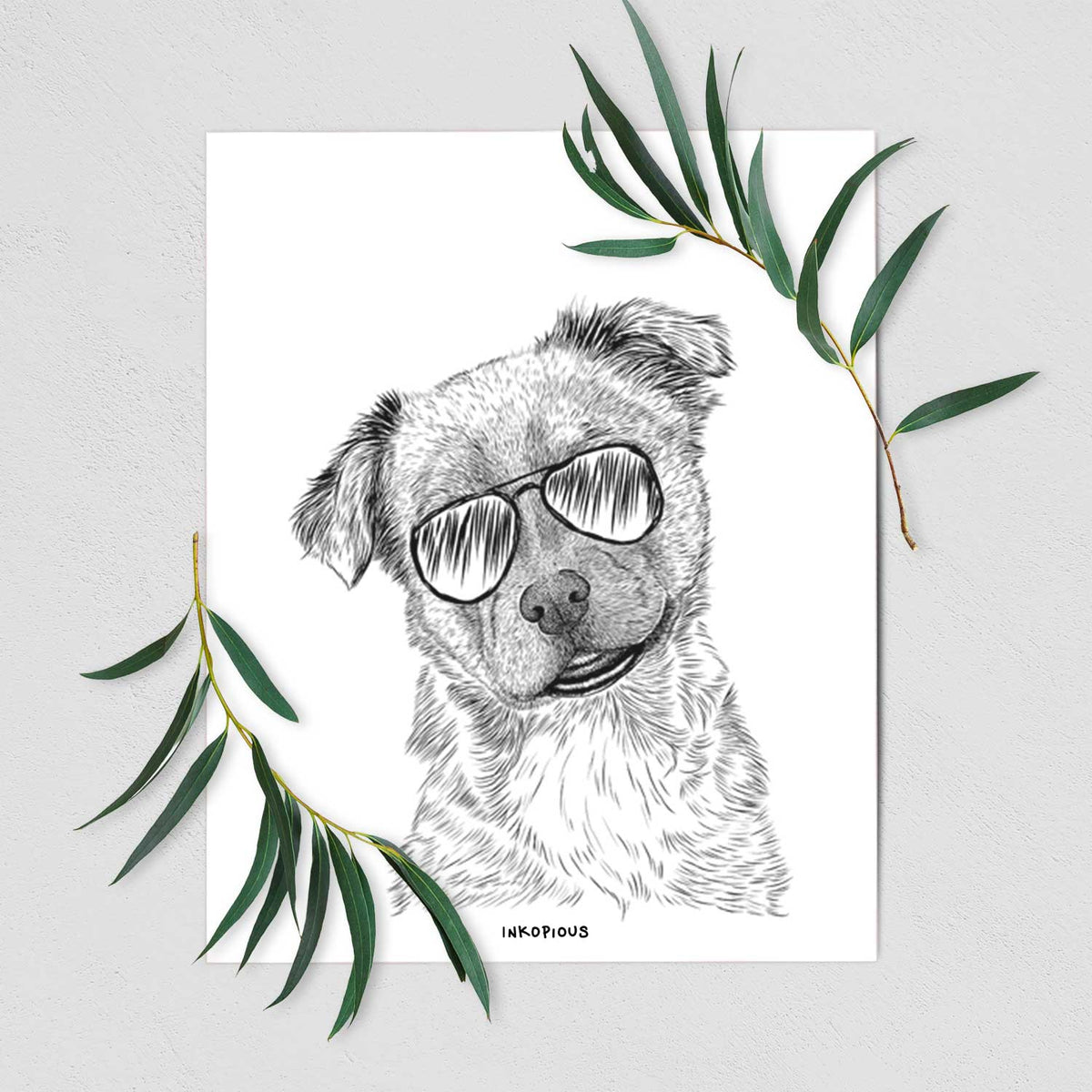 Loki Bear the Australian Cattle Dog Mix Art Print