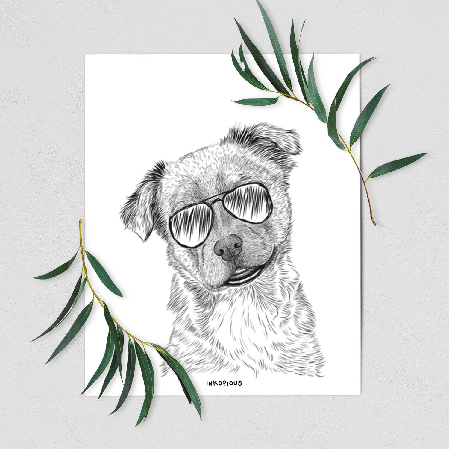 Loki Bear the Australian Cattle Dog Mix Art Print