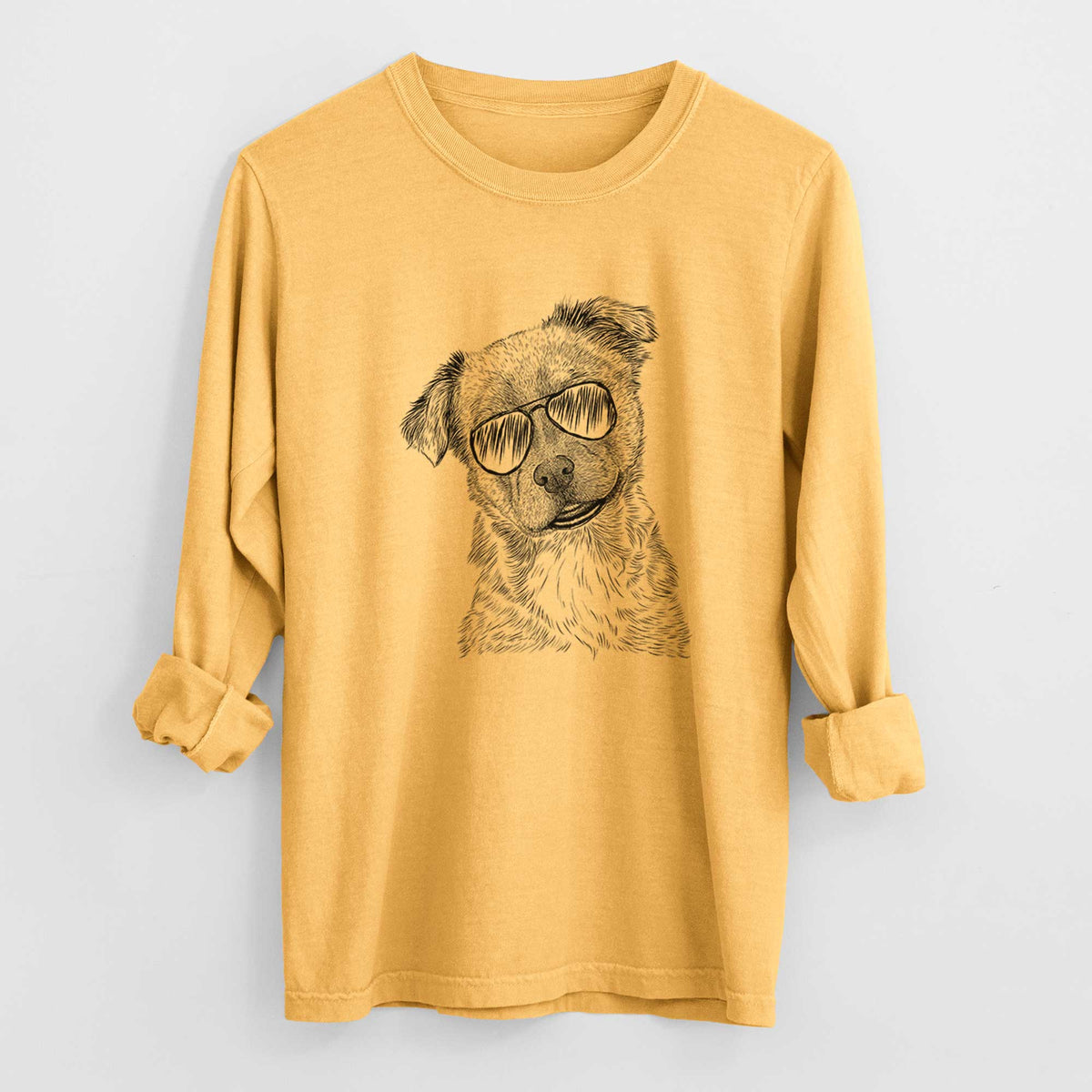Aviators Loki Bear the Australian Cattle Dog Mix - Heavyweight 100% Cotton Long Sleeve